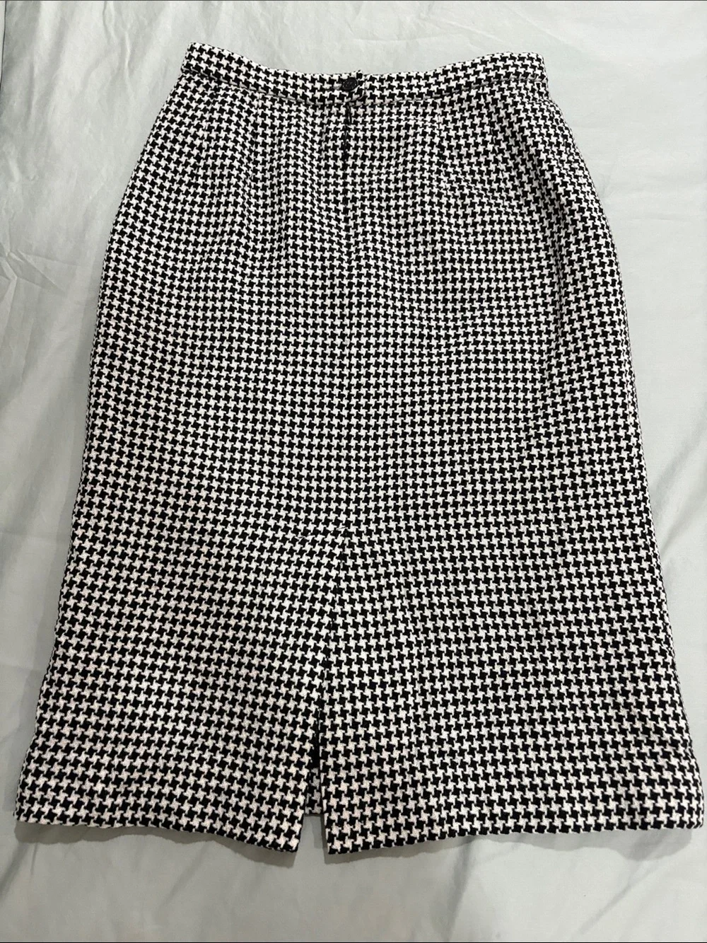 Vintage Pendleton 100% Virgin Wool Houndstooth Midi Skirt Size 6